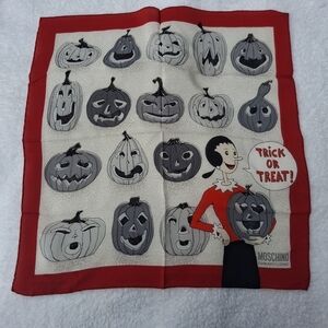 Moschino Cheap And Chic Olive Oil + Pumkins Scarf/bandana NWT